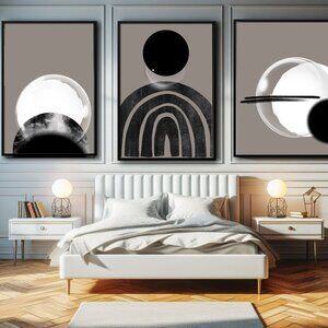 Ethereal Nightscape Celestial l  Digital Art l Moon and Eclipse Prints l Modern